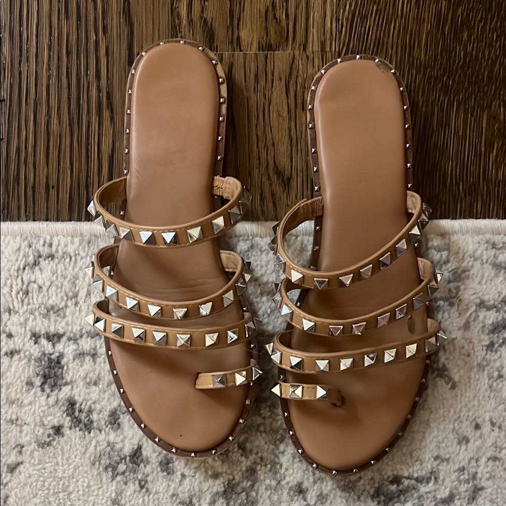 Studded Tan Sandals